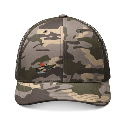 Camo Trucker Hat — Embroidered Outdoor Mesh Cap