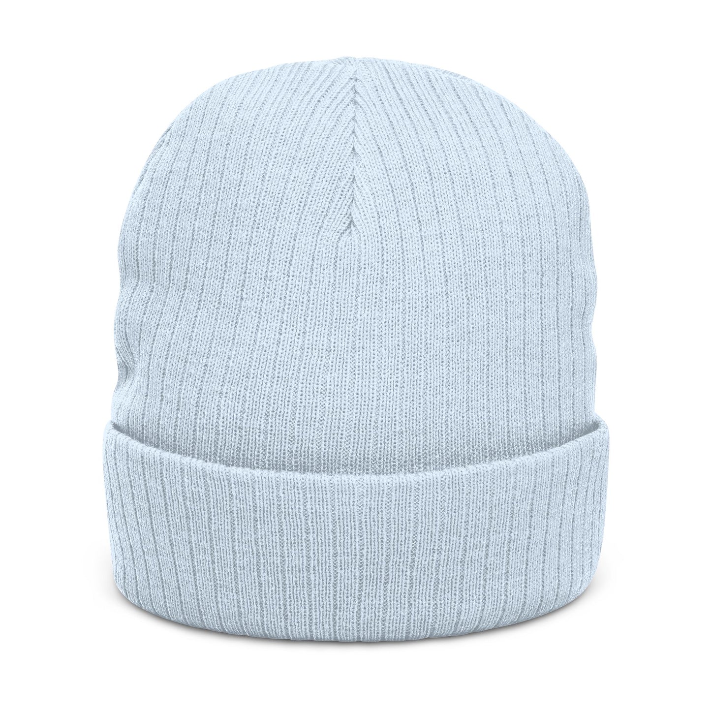 Down South Ribbed Knit Beanie — Embroidered Cuffed Winter Hat