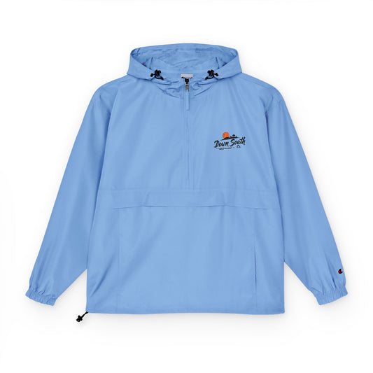 Down South Co. Packable Champion Anorak Jacket —  Embroidered Hooded Windbreaker