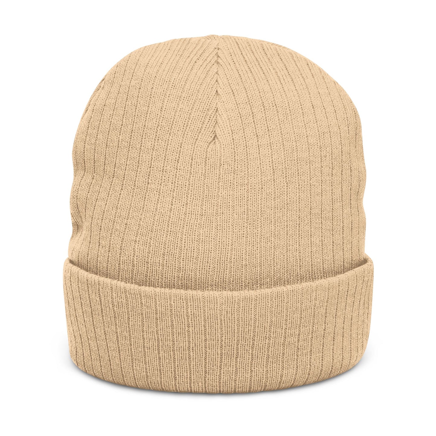 Down South Ribbed Knit Beanie — Embroidered Cuffed Winter Hat