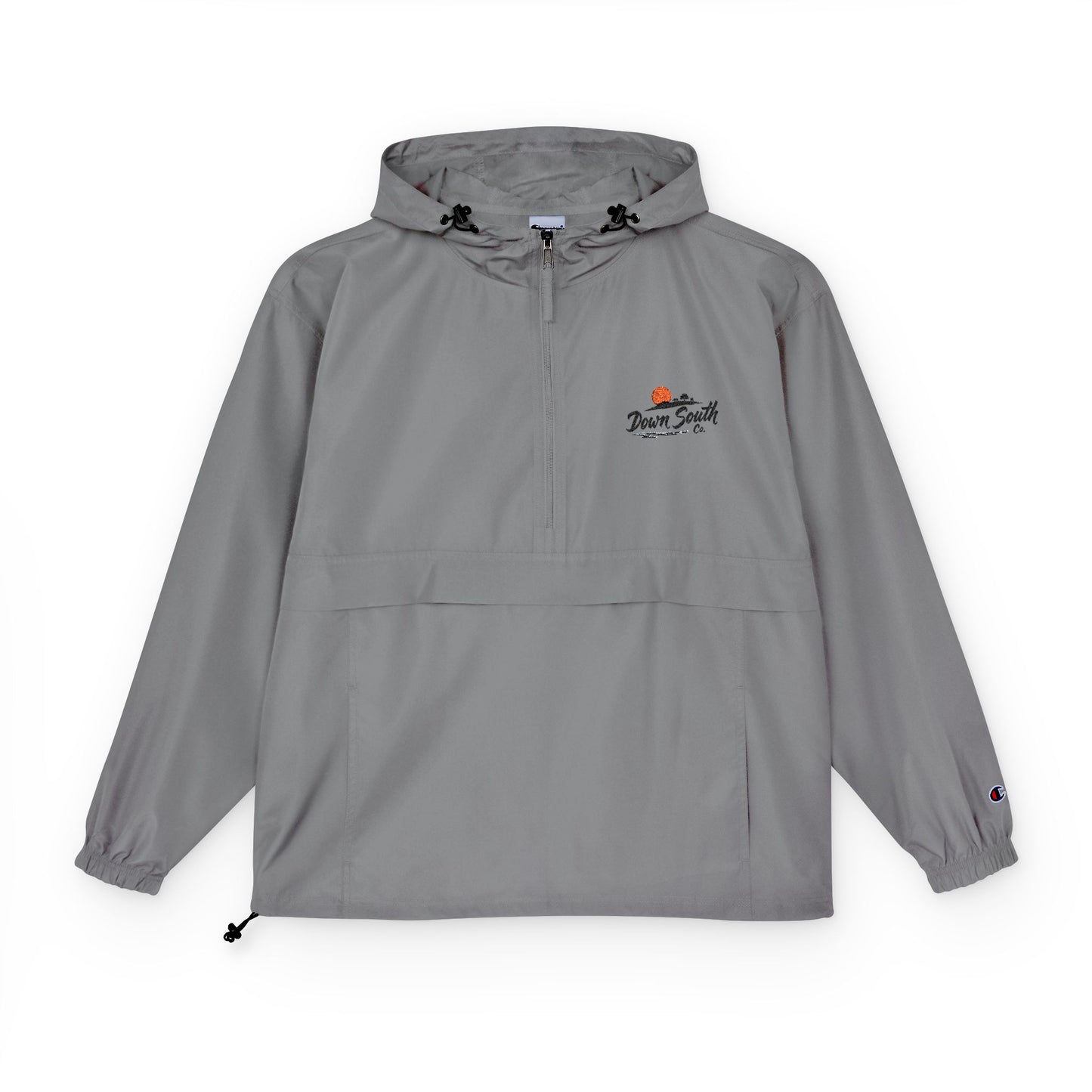 Down South Co. Packable Champion Anorak Jacket —  Embroidered Hooded Windbreaker