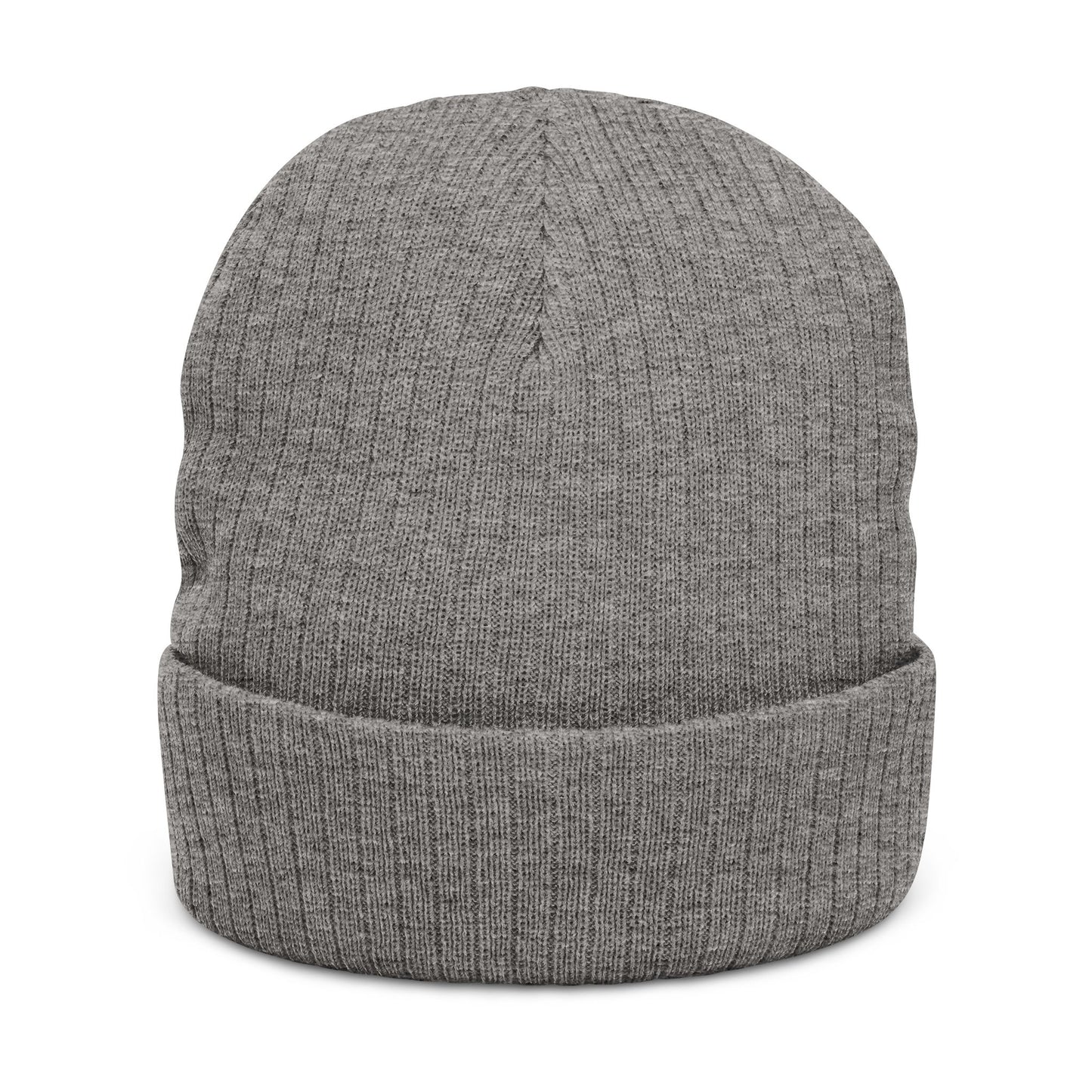 Down South Ribbed Knit Beanie — Embroidered Cuffed Winter Hat