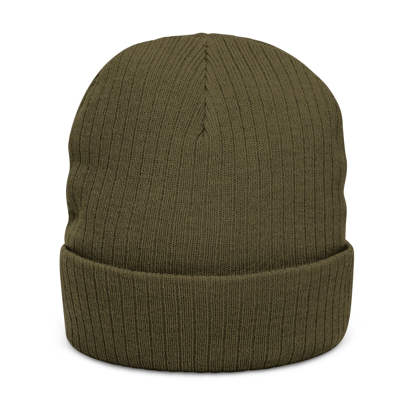 Down South Ribbed Knit Beanie — Embroidered Cuffed Winter Hat